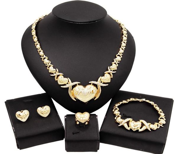 yulaili new 18k gold plated jewellery crystal xo heart shape necklace earrings bracelets ring bride wedding jewelry sets7489683, Black
yulaili new 18k gold plated jewellery crystal xo heart shape necklace earrings bracelets ring bride wedding jewelry sets7489683, Black