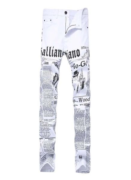 2019 men print jeans painted denim pants words casual high elastic stretchy fashionable straight mid waist 1493960, Blue
2019 men print jeans painted denim pants words casual high elastic stretchy fashionable straight mid waist 1493960, Blue