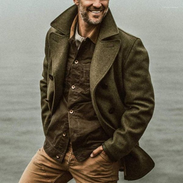 fashion solid color wool outerwear men winter vintage turn-down collar double breasted overcoat casual men long jackets trench, Tan;black
fashion solid color wool outerwear men winter vintage turn-down collar double breasted overcoat casual men long jackets trench, Tan;black