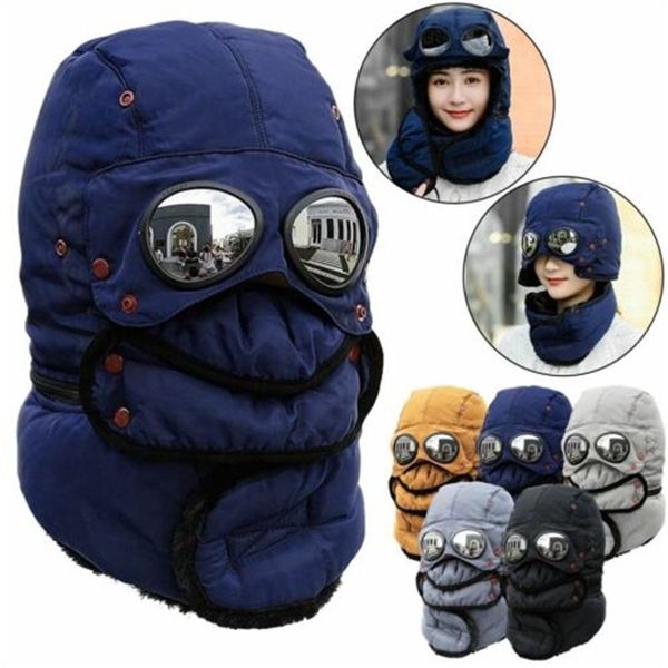 wide brim hats bucket full face head cover women man winter warm with glasses mask windproof beanies cycling caps thermal trapper hat 230803, Blue;gray
wide brim hats bucket full face head cover women man winter warm with glasses mask windproof beanies cycling caps thermal trapper hat 230803, Blue;gray