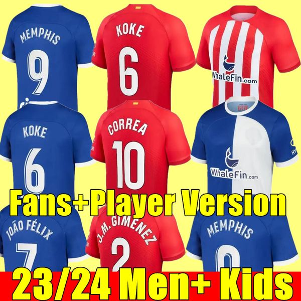 23 24 soccer jerseys morata griezmann 2023 2024 m.llorente correa koke atletico madrids camisetas de futbol lemar carrasco men kids kit foot, Black;yellow
23 24 soccer jerseys morata griezmann 2023 2024 m.llorente correa koke atletico madrids camisetas de futbol lemar carrasco men kids kit foot, Black;yellow