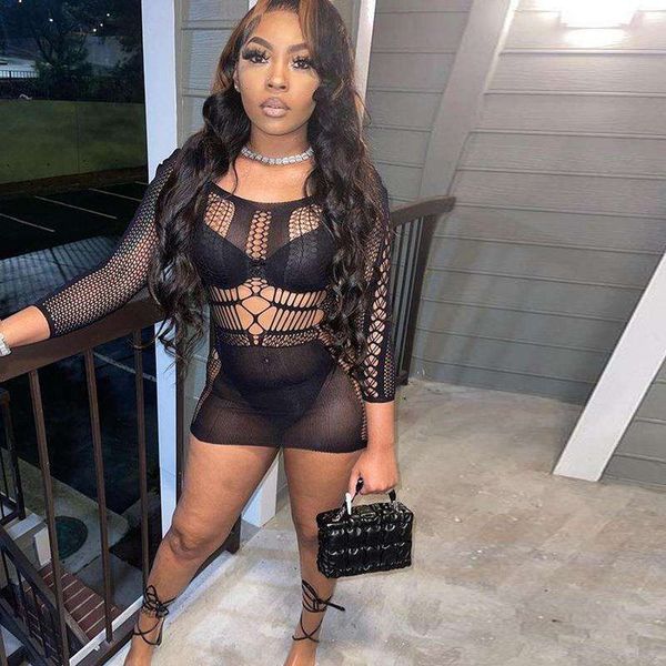 spring and summer womens clothing nightclub fashionable long sleeved mesh dress figure flattering, Black;gray
spring and summer womens clothing nightclub fashionable long sleeved mesh dress figure flattering, Black;gray