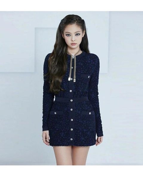 910 2020 brand same style dress long sleeve crew neck womens clothes flora print tweed above knee luxury fashion dress changji1413361, Black
910 2020 brand same style dress long sleeve crew neck womens clothes flora print tweed above knee luxury fashion dress changji1413361, Black