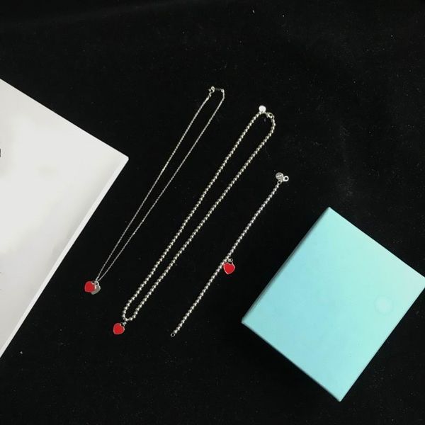 2023 lovely cute pendant necklaces long gold thin stainless steel chain beads red heart design women necklace bracelet suit with dust bag an, Silver
2023 lovely cute pendant necklaces long gold thin stainless steel chain beads red heart design women necklace bracelet suit with dust bag an, Silver