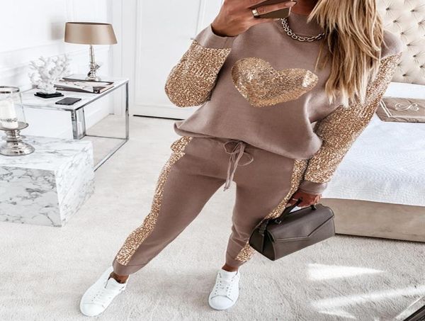women tracksuits khaki love sequins casual sport suit round neck long sleeve hoodies pants two piece set outfits plus size cl6458240, Gray
women tracksuits khaki love sequins casual sport suit round neck long sleeve hoodies pants two piece set outfits plus size cl6458240, Gray