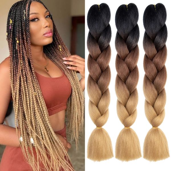 jumbo braiding hair extension synthetic kanekalon high temperature fiber crochet twist braids hair with small gifts 24inch j3, Black
jumbo braiding hair extension synthetic kanekalon high temperature fiber crochet twist braids hair with small gifts 24inch j3, Black