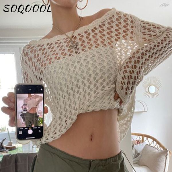 women's sweaters vintage loose hollow out knit pullover 2023 casual y2k clothes smock summer shirts sweater fairycore grunge knitwear, White;black
women's sweaters vintage loose hollow out knit pullover 2023 casual y2k clothes smock summer shirts sweater fairycore grunge knitwear, White;black