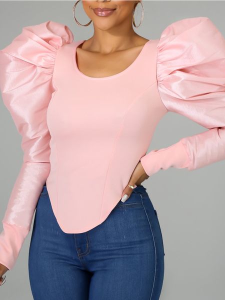 women's tshirt pink lantern long sleeve o neck white irregular bodycon shiny patchwork women evening cocktail party shirts blouses 230
women's tshirt pink lantern long sleeve o neck white irregular bodycon shiny patchwork women evening cocktail party shirts blouses 230