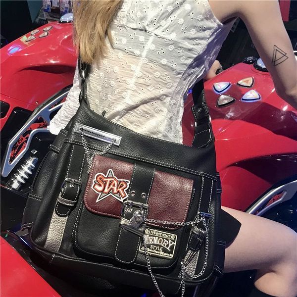evening bags haex vintage women messenger bag fashion y2k chains bolso mujer subculture punk aesthetic crossbody shoulder bags femme 230803
evening bags haex vintage women messenger bag fashion y2k chains bolso mujer subculture punk aesthetic crossbody shoulder bags femme 230803