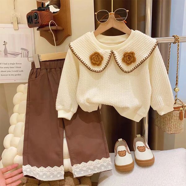 clothing sets children clothes two piece set korea 2023 cotton turn down collar wide leg pants boutique outfits suit for girl fashionable 23, White
clothing sets children clothes two piece set korea 2023 cotton turn down collar wide leg pants boutique outfits suit for girl fashionable 23, White
