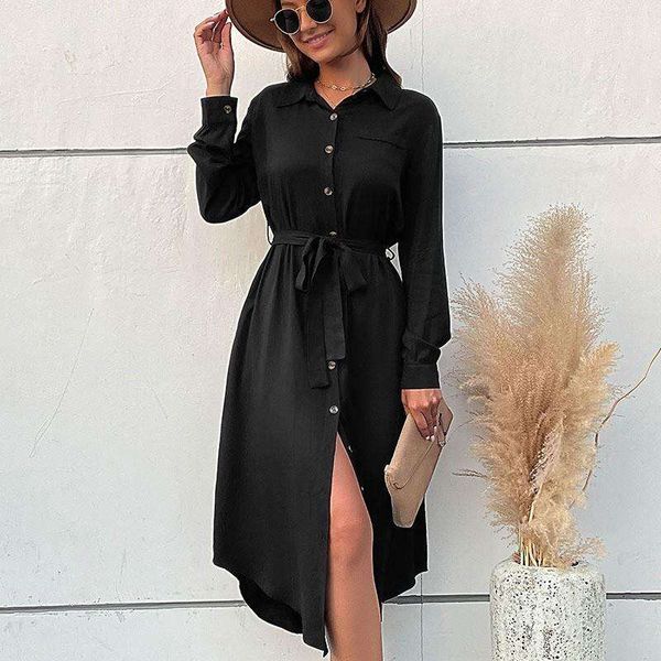 womens clothing autumn and winter long sleeved shirt skirt lapel lace dress, Black;gray
womens clothing autumn and winter long sleeved shirt skirt lapel lace dress, Black;gray