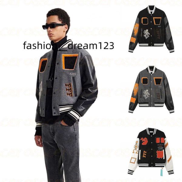 fashion designer offs skull decal baseball jacket wool tweed splicing leather sleeve coats embroidery womens hip hop style winter jackets s-, Black;brown
fashion designer offs skull decal baseball jacket wool tweed splicing leather sleeve coats embroidery womens hip hop style winter jackets s-, Black;brown