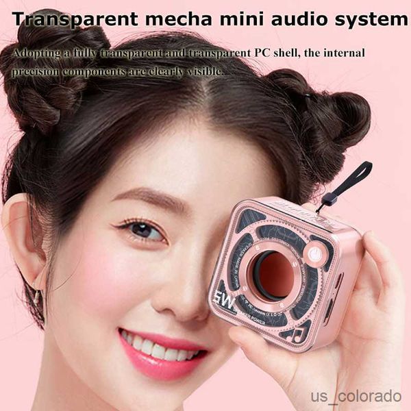 Image of Portable Speakers 2023 Transparent Wireless Bluetooth Speaker Portable Mini Subwoofer Support Surround Sound Series Loudspeaker R230803