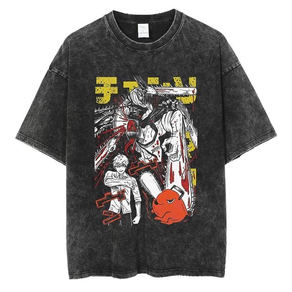 men's t-shirts retro washed men t-shirts anime chainsaw man t shirt 100% cotton hip hop streetwear tees harajuku casual y2k clothes 23, White;black
men's t-shirts retro washed men t-shirts anime chainsaw man t shirt 100% cotton hip hop streetwear tees harajuku casual y2k clothes 23, White;black