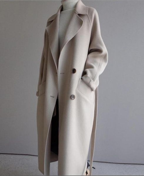 2022 winter coat women wide lapebelt pocket wooblend coat oversize long trench outwear woowomen4903559, Black
2022 winter coat women wide lapebelt pocket wooblend coat oversize long trench outwear woowomen4903559, Black