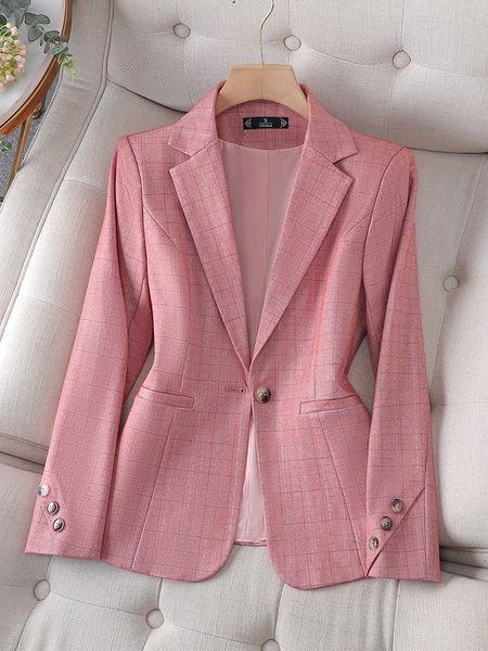 women's jackets arrival pink black plaid ladies formal blazer women female long sleeve single button slim business work wear jacket coa, Black;brown
women's jackets arrival pink black plaid ladies formal blazer women female long sleeve single button slim business work wear jacket coa, Black;brown