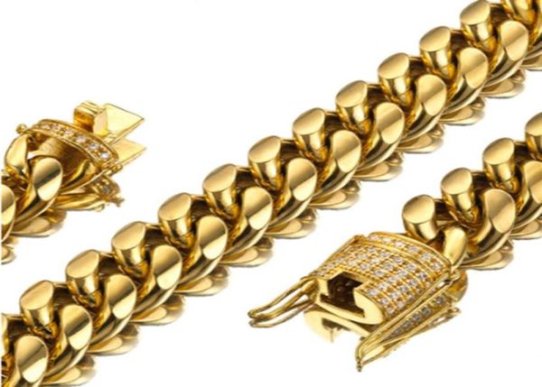 14mm fashion jewelry 316l stainless steel gold tone miami cuban chain men women necklace or bracelet 740inch christmas gift229u2690017, Silver
14mm fashion jewelry 316l stainless steel gold tone miami cuban chain men women necklace or bracelet 740inch christmas gift229u2690017, Silver