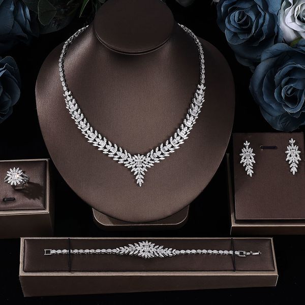 wedding jewelry sets luxury women elegant shape bridal cz necklace earrings bracelet ring 4pcs big for bride 230803, Slivery;golden
wedding jewelry sets luxury women elegant shape bridal cz necklace earrings bracelet ring 4pcs big for bride 230803, Slivery;golden