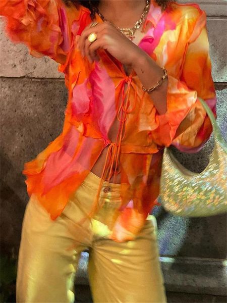 women's blouses shirts wsevypo tie dye print ruffle trim tie up cardigan long sleeve spring summer v neck swimsuit cover up 230802, White
women's blouses shirts wsevypo tie dye print ruffle trim tie up cardigan long sleeve spring summer v neck swimsuit cover up 230802, White