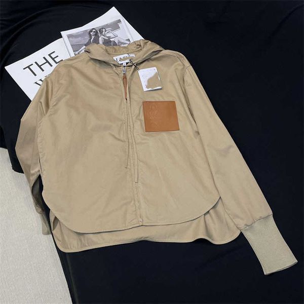 2023 early autumn new leather patch front short back long casual sports style short trench coat women, Black
2023 early autumn new leather patch front short back long casual sports style short trench coat women, Black