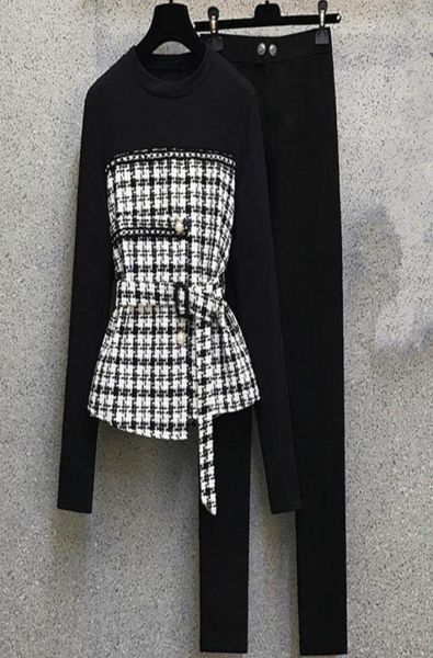 women039s two piece pants retro female casual elastic high waist suit patchwork black pullover solid long pant set aut8708289, White
women039s two piece pants retro female casual elastic high waist suit patchwork black pullover solid long pant set aut8708289, White