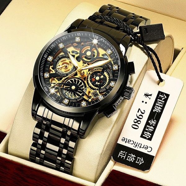 luxury 2022 hollowed-out watch men's steel belt high-grade quartz luminous waterproof trend non-mechanical, Slivery;black
luxury 2022 hollowed-out watch men's steel belt high-grade quartz luminous waterproof trend non-mechanical, Slivery;black