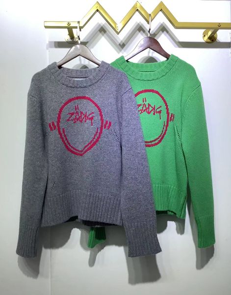 women's sweaters zv round neck smiling face pattern temperament sweater 230803, White;black
women's sweaters zv round neck smiling face pattern temperament sweater 230803, White;black
