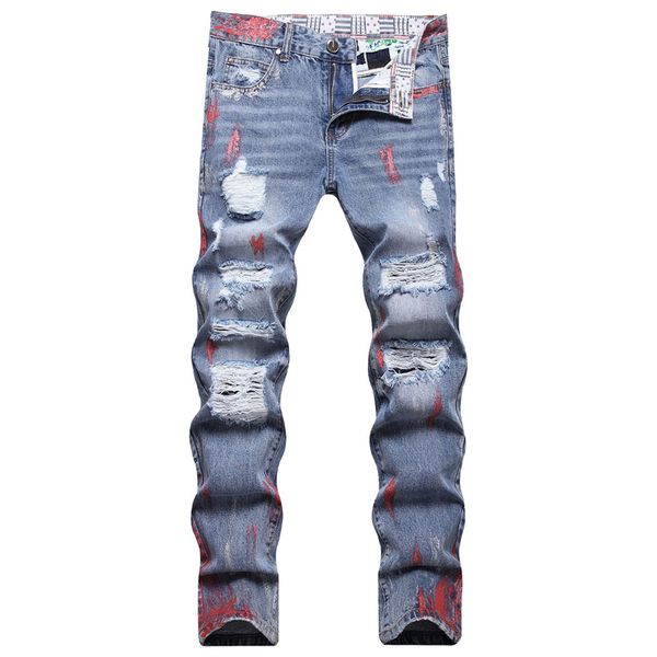 designer mens jeans pants ripped high street fashion brand pantalones vaquero para hombre motorcycle embroidery trendy long hip hop star plu, Blue
designer mens jeans pants ripped high street fashion brand pantalones vaquero para hombre motorcycle embroidery trendy long hip hop star plu, Blue