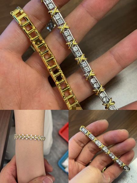 new fashion 18k gold bracelets for women trendy necklace cross diamonds ring designer couple wedding party valentine silver gift engaged set, Golden;silver
new fashion 18k gold bracelets for women trendy necklace cross diamonds ring designer couple wedding party valentine silver gift engaged set, Golden;silver