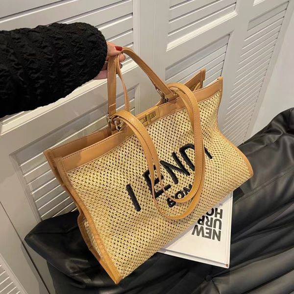 beach bag one shoulder high-capacity straw bags summer commuting purse desigenr hangbag fashion tote women's versatile portable weaving
beach bag one shoulder high-capacity straw bags summer commuting purse desigenr hangbag fashion tote women's versatile portable weaving