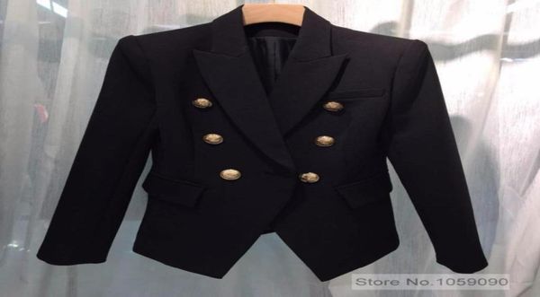 elfstyle brand classic black twill double breasted blazer with gold embossed button up long sleeved blazers for woman women02929383, White;black 
elfstyle brand classic black twill double breasted blazer with gold embossed button up long sleeved blazers for woman women02929383, White;black