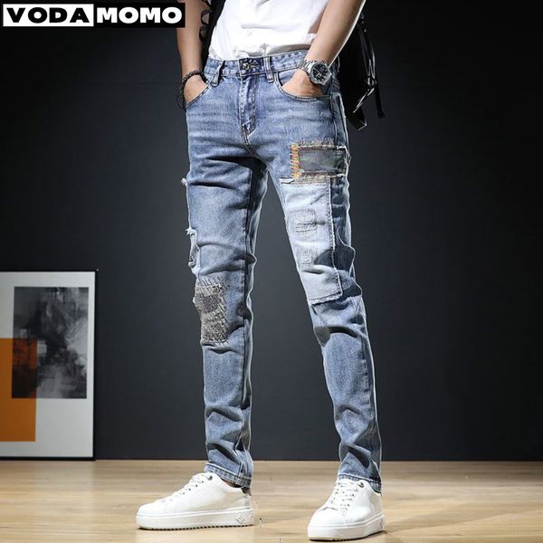 men's jeans men stylish ripped jeans pants skinny straight frayed denim trousers fashion skinny jeans clothes pantalones hombre 230803, Blue
men's jeans men stylish ripped jeans pants skinny straight frayed denim trousers fashion skinny jeans clothes pantalones hombre 230803, Blue