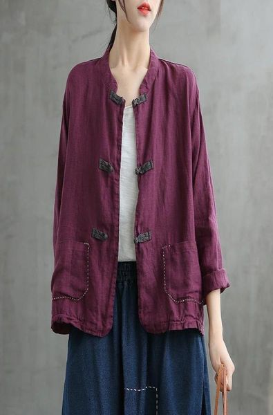 women039s jackets women chinese style long sleeve shirts and for stand embroidery linen blouses 2021 spring button ft2331562665, Black;brown
women039s jackets women chinese style long sleeve shirts and for stand embroidery linen blouses 2021 spring button ft2331562665, Black;brown