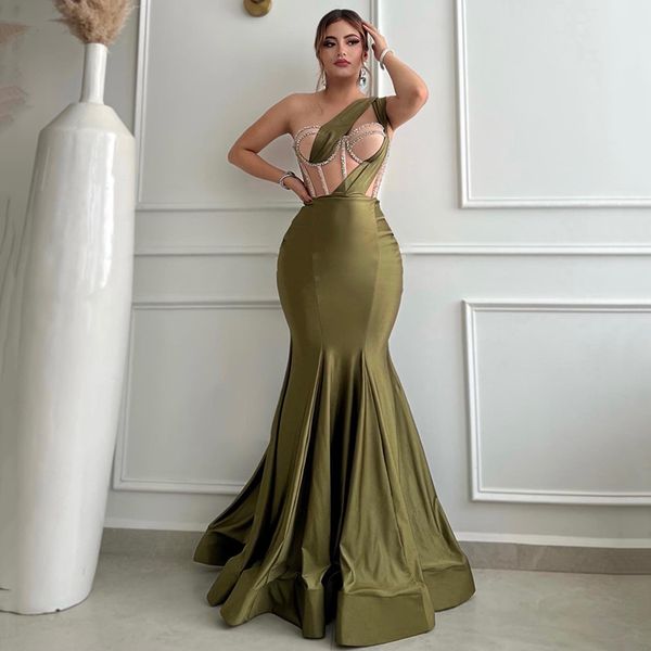 sage one shoulder mermaid evening dresses beaded sweetheart illusion prom gown exposed boning satin formal wear, Black;red
sage one shoulder mermaid evening dresses beaded sweetheart illusion prom gown exposed boning satin formal wear, Black;red