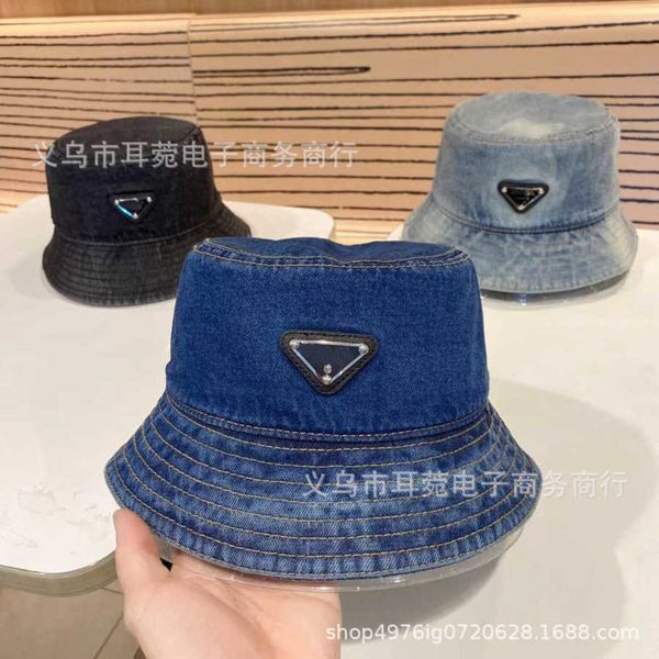 r luxury new denim bucket hat~triangle correct letter small basin hat outdoor fashion batch for women in spring and autumn, Blue;gray
r luxury new denim bucket hat~triangle correct letter small basin hat outdoor fashion batch for women in spring and autumn, Blue;gray