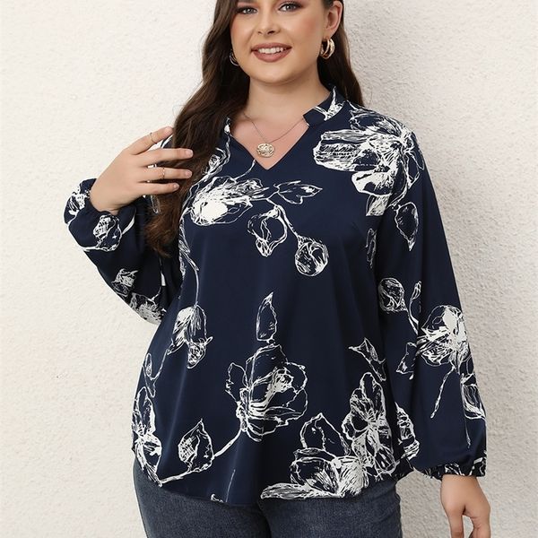 women's plus size t shirt finjani fashion woman blouses exquisite white rose print pattern t shirts loose elegant and youth 230802, Black
women's plus size t shirt finjani fashion woman blouses exquisite white rose print pattern t shirts loose elegant and youth 230802, Black