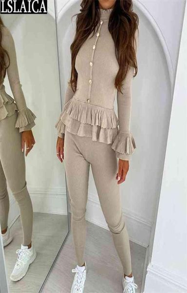 2 piece set women lounge wear casual ruffles long sleeve turtleneck pencil pants sets autumn slim solid fashion outfits 210516031456, White
2 piece set women lounge wear casual ruffles long sleeve turtleneck pencil pants sets autumn slim solid fashion outfits 210516031456, White