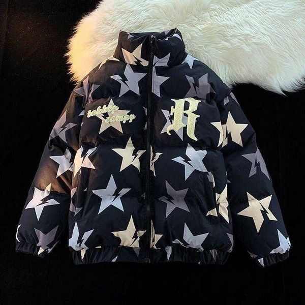 men's down parkas american style retro star-studded thickened cotton-padded clothes fashion loose couple coat jackets for men y2k men c, Black
men's down parkas american style retro star-studded thickened cotton-padded clothes fashion loose couple coat jackets for men y2k men c, Black