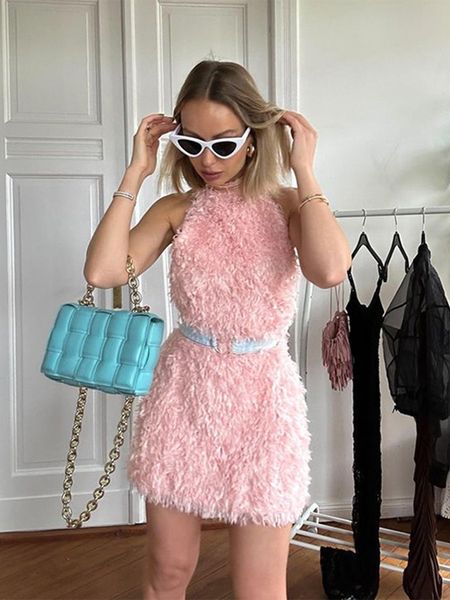 basic casual dresses halter feather mini dress women knitted sleeveless backless furry party club tassels fashion dresses female beach robe, Black;gray
basic casual dresses halter feather mini dress women knitted sleeveless backless furry party club tassels fashion dresses female beach robe, Black;gray