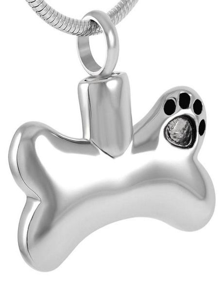 

my puppy039s most loving bone cremation urns for ashes stainless steel urn pendant dog printed pet necklaces1676456, Silver