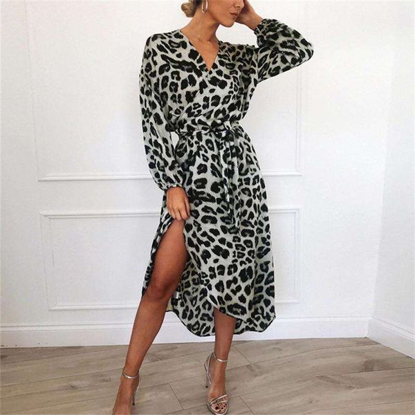 womens spring dress leopard print v neck long sleeved lace up, Black;gray
womens spring dress leopard print v neck long sleeved lace up, Black;gray