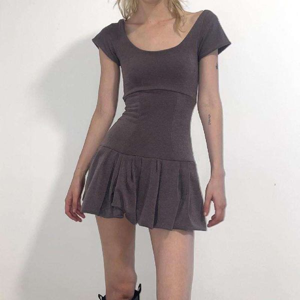spring fashion u neck slim fitting temperament commuting short sleeve dress for women, Black;gray
spring fashion u neck slim fitting temperament commuting short sleeve dress for women, Black;gray