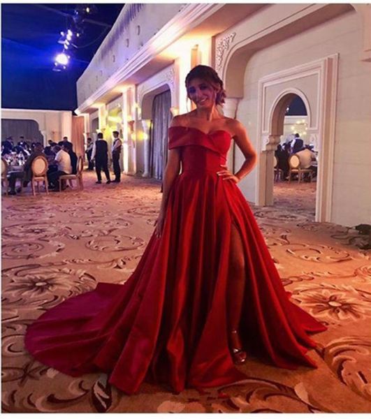 modest red sweetheart one shoulder evening dresses high side split satin a line long sweep vestidos de novia zipper back bride gow8530981, Black;red
modest red sweetheart one shoulder evening dresses high side split satin a line long sweep vestidos de novia zipper back bride gow8530981, Black;red