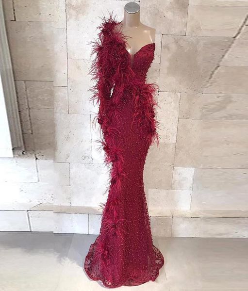 one shoulder burgundy mermaid prom dresses lace beads 3d floral appliqued sweetheart luxury feather floor length evening gowns8254726, Black
one shoulder burgundy mermaid prom dresses lace beads 3d floral appliqued sweetheart luxury feather floor length evening gowns8254726, Black
