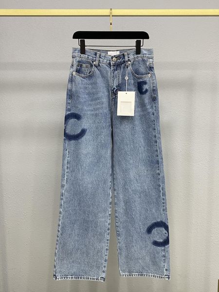 the highest version of jeans designer small fragrance print two colors straight leg wide leg denim pants high-end women's wear, Blue
the highest version of jeans designer small fragrance print two colors straight leg wide leg denim pants high-end women's wear, Blue