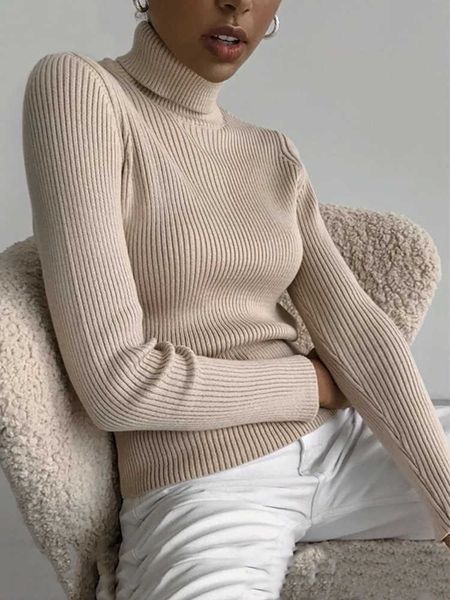 fashion high neck sweater for women's autumn and winter thick insulation pullover slim fitting rib knit pullover women's soft pull, White;black
fashion high neck sweater for women's autumn and winter thick insulation pullover slim fitting rib knit pullover women's soft pull, White;black