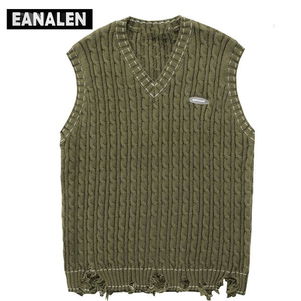 men's vests harajuku solid color hole jumper sweater vest women's y2k retro korean oversized knitted grandpa ugly sleeveless sweat, Black;white
men's vests harajuku solid color hole jumper sweater vest women's y2k retro korean oversized knitted grandpa ugly sleeveless sweat, Black;white