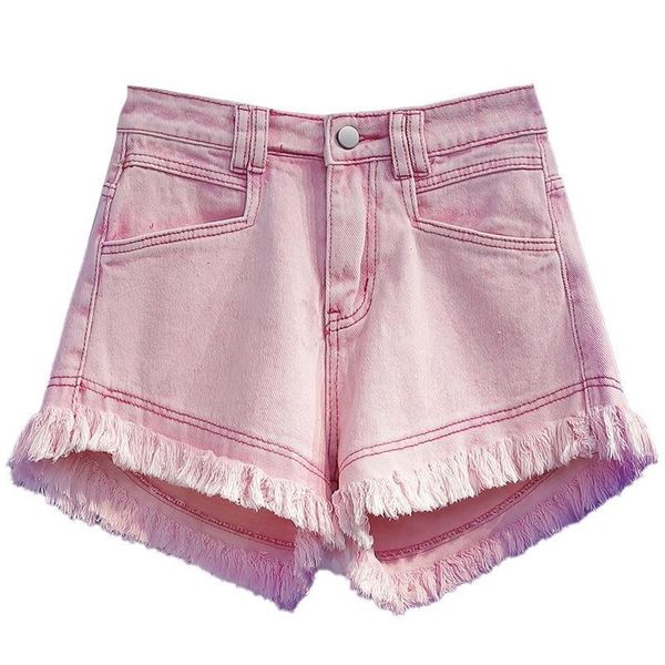 women's shorts summer tassel high waist denim shorts women pink blue short jeans feminino 230802, White;black
women's shorts summer tassel high waist denim shorts women pink blue short jeans feminino 230802, White;black