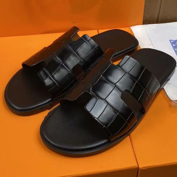 men slippers designer leather sandals izmir flip flop oran heritage calfskin sandals summer lazy large beach casual slides 05, Black
men slippers designer leather sandals izmir flip flop oran heritage calfskin sandals summer lazy large beach casual slides 05, Black