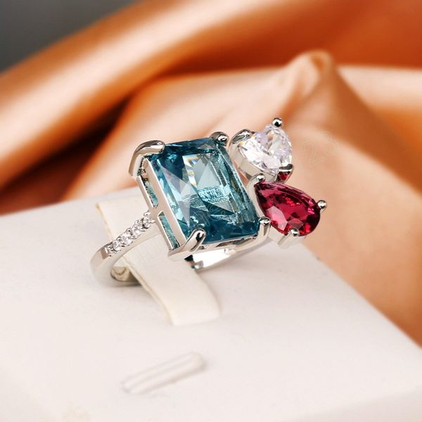 solid 925 silver sterling pure sapphire ring for women silver jewelry wedding bands natural gemstone ring females